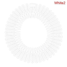 (White, 2) Fascia per capelli da donna in plastica elasticizzata a cerchio completo con denti a rombo flessibili