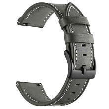 (Grey) Garmin Forerunner 265/255 22mm Genuine Leather Watch Strap