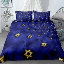 (11, 180take210cm 3pcs) Night Sky Kids Duvet Cover Set Dark Blue Bedding