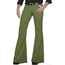 (X-Large, A002-army Green) 70er-Jahre Disco Schlagjeans für Herren, Vintage-Jeans