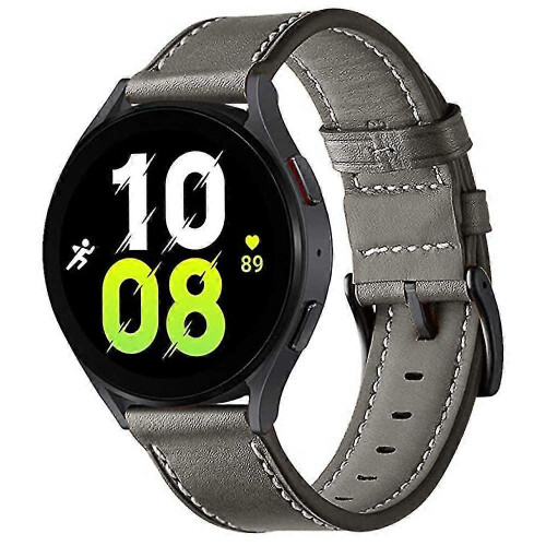 (Grey) Garmin Forerunner 265/255 22mm Genuine Leather Watch Strap 1