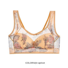 (sink color bra, M) Ice Silk Lace Cooling Comfort Bra & Panty Set