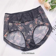 (black pants, XXL) Ice Silk Lace Cooling Comfort Bra & Panty Set
