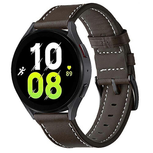 (Coffee) Garmin Forerunner 265/255 22mm Genuine Leather Watch Strap 1