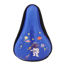 (Blue astronaut, S) Coprisella per bicicletta per bambini, in morbida schiuma memory foam, protezione rinforzata per la sella.