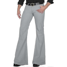 (Large, A005-gray) 70s Disco Bell Bottom Jeans for Men, Vintage Denim Pants