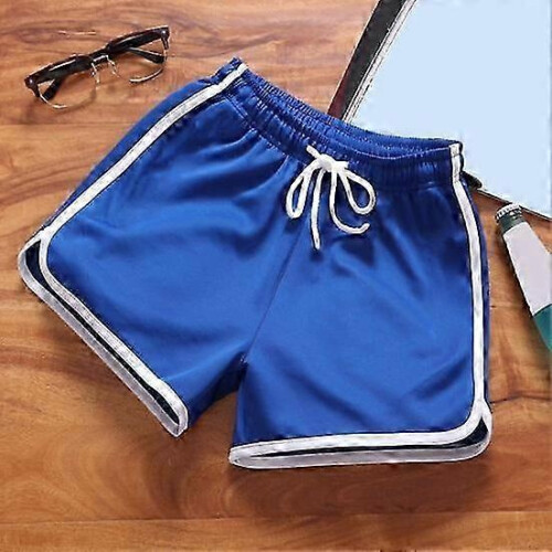 (red, L) Herrenshorts 2025, elastischer Bund, einfarbig, Sporthose, locker, lässig, Strandhose 1