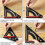(red) Aluminum Alloy Carpenter Square Roofing Triangle Ruler 5
