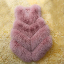 (2XL, Pink) Gilet da donna senza maniche in pelliccia sintetica Jb5-2