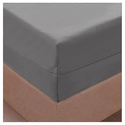(gray, King 193X203X46cm) Waterproof 6-Sided Dust-Proof Fitted Double Bed Sheet