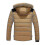 (Red, M) Men's Thick Fur Hood Winter Puffer Jacket 2