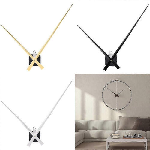 (Black) Long 450mm High Torque Clock Movement for Large Wall Clocks Silver 1