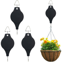 Cesti decorativi sospesi per interni ed esterni con carrucola retrattile per piante, gancio regolabile in altezza di alta qualità e facile da