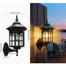 Solar Outdoor Wall Light Fitting Lantern Garden Security Lamp Waterproof