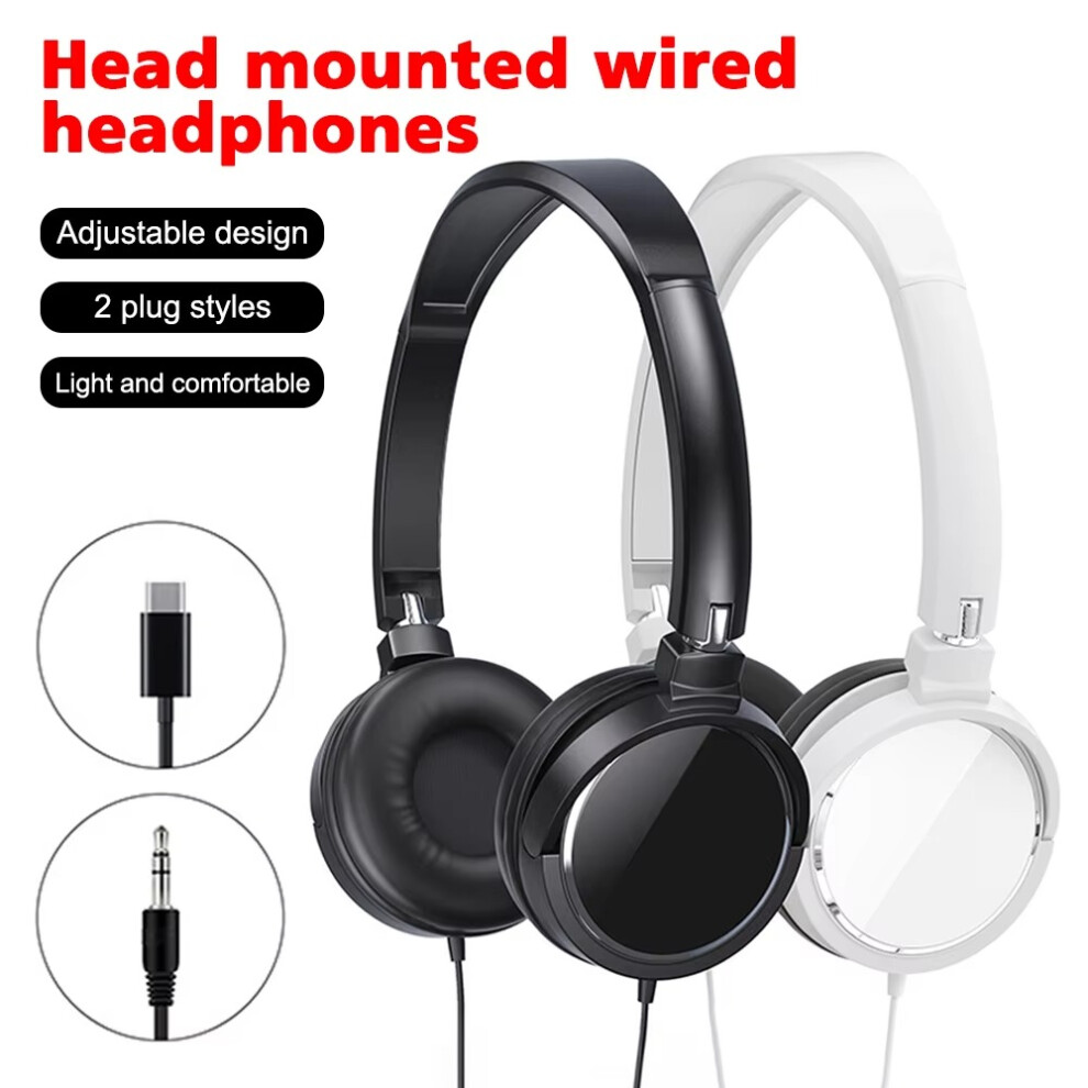 3.5Mm/Type-C Plug Wired Headphones Foldable Headphones Bass Stereo Fashion Music Earphones For Pc Mp3 Smartphones Tablet 840016294891