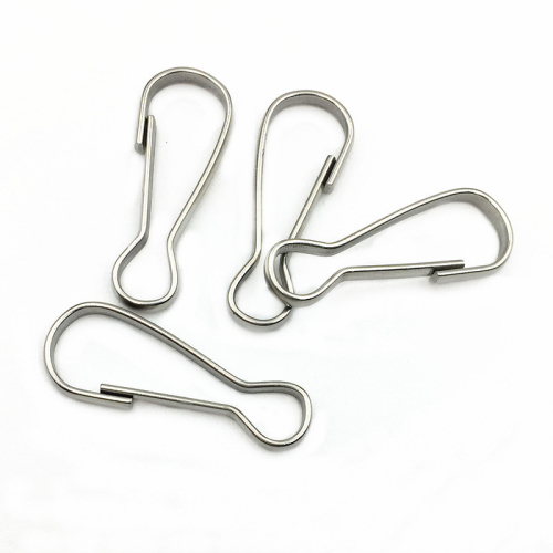 Små Karbinhakar i Rostfritt Stål, 100-pack Silver 30 mm