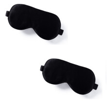 Schlafmaske aus seide im 2er-Pack Black