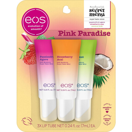eos 24H Moisture SuperBalms Minis 0.169 floz 3Pack