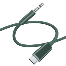 1.2m Full Length USB C To 3.5 Headphone-dark night green