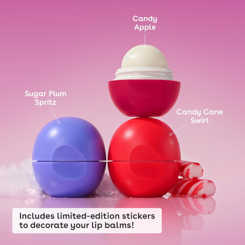eos Holiday Lip Balm Sphere Gift Set 0.25oz, 3pack 1