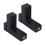 Adjustable shelf bracket wood/glass wall mount clip 2-pack Black 1