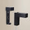 Adjustable shelf bracket wood/glass wall mount clip 2-pack Black 4