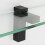 Adjustable shelf bracket wood/glass wall mount clip 2-pack Black 5