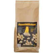 Feuerbällchen/Grill- & Kaminanzünder aus ökologischer Anzündwolle. Für Grillkohle, Lagerfeuer & Kamin. 2,5-kg-Tüte