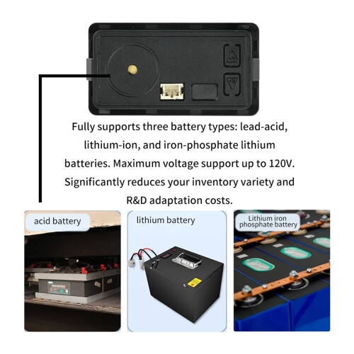 Intelligente digitale spanningsbatterij-indicator 8-120V-VT8D 2