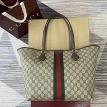 Gucci Brown Leather Tote 836829 31×28.5×20cm