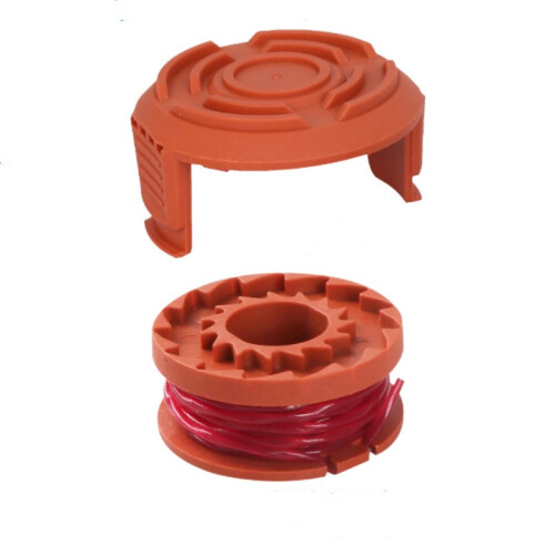 6 Pack WA0010 Replacement Trimmer Spool with Cap for Worx Weed Eater Orange 1