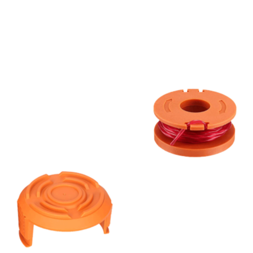 6 Pack WA0010 Replacement Trimmer Spool with Cap for Worx Weed Eater Orange 2