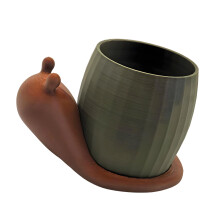 Handmade Mini Cartoon Plastic Fleshy Plant Pot-dark brown