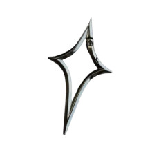 Praktischer 6 cm langer Schlüsselanhänger mit Kreuz- und-Schwarz
