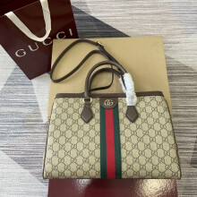 Gucci Brown Leather Tote 836839 33.5×25×14cm