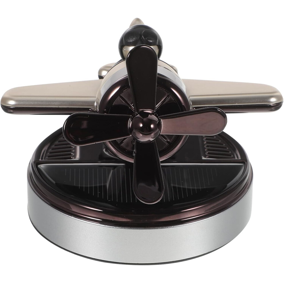 Solar Car Aromatherapy Air Freshener Airplane Decor Solar Powered Car Diffuser And Dashboards Silver 5455468221927