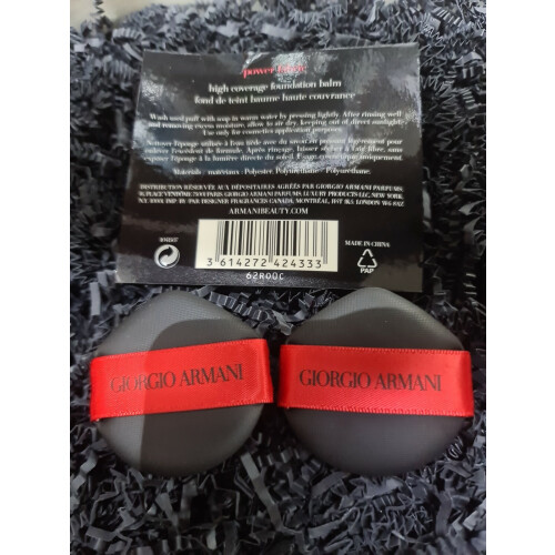 2x Giorgio Armani Powder Puff Small Soft Foundation Sponge Round 2