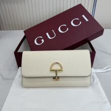 Gucci White Embossed Leather Clutch 19×10×3.5cm