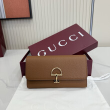 Gucci Brown Embossed Leather Clutch 19×10×3.5cm