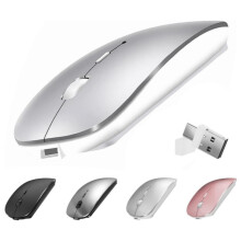 3-in-1 langaton hiiri USB-C- ja USB-A-vastaanottimella, hiljainen Bluetooth-hiiri MacBook Prolle, iMacille ja kannettavalle, sisäänrake