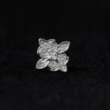STK SmallTownKid Full Diamond Stud Earrings, Butterfly Style Imitation Colored Diamond Earrings, Trendy and Versatile Earrings
