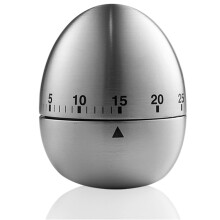 Eierwekker van roestvrij staal, mechanische keukentimer van 60 minuten voor het koken, visuele handmatige aftelklok voor kinderen en in