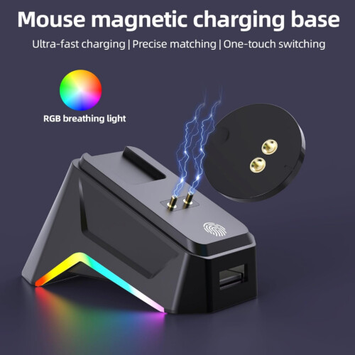 RGB Magnetic Charging Dock With Type-c/Usb Charging Cable 
Compatible with Logitech/Razer computer mice
G502/G903/G902/G309/G703 GPRO 1