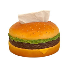 Hamburger tissuebox, Amerikaanse retro tissuebox voor de woonkamer, leuke decoratie voor thuis, servettenhouder