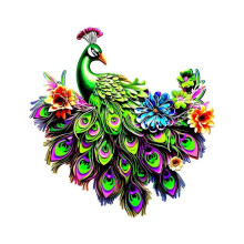 Woondecoratie, buitendecoratie, ijzeren pauwen, wanddecoratie voor de binnenplaats, decoratie voor de