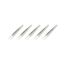 5X teräväkärkiset kiillotetut ruostumattomasta teräksestä valmistetut suorat pinsetit 11 cm