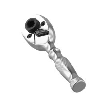 2-in-1 ratelsleutel met dubbele handgreep, twee schroevendraaierbits en handige reparatieset.