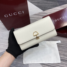 Gucci White Embossed Clutch 828147 19×10×3.5cm