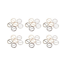 36 stuks sjaalringclips, t-shirt- en stropdasclips voor dames, metalen t-shirt taille-aansnoerclip,