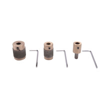 3-delige slijpbitset met messing kern van 1 inch, 3/4 inch en 1/4 inch, standaard korrelgrootte, geschikt